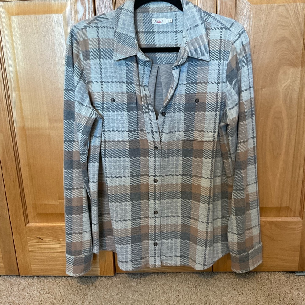 Faherty Flannel Plaid Button-Up Collared Shirt in… - image 2